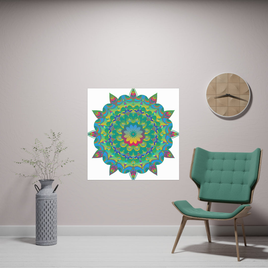 Colorful Mandala Poster - Intricate Art Print Poster - Blululi