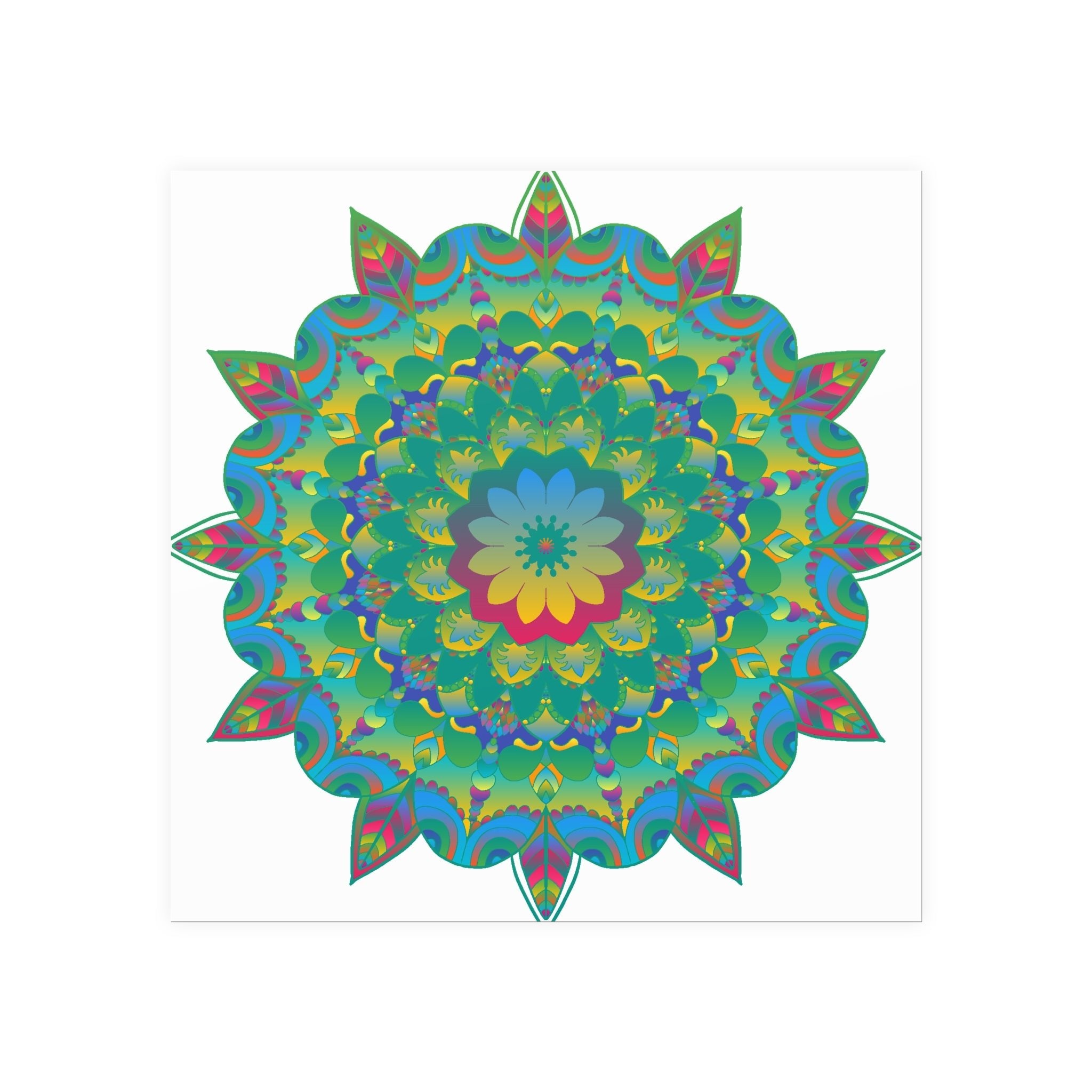 Colorful Mandala Poster - Intricate Art Print Poster - Blululi