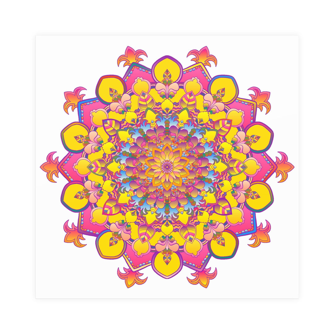 Colorful Mandala Poster - Intricate Art Print Poster - Blululi