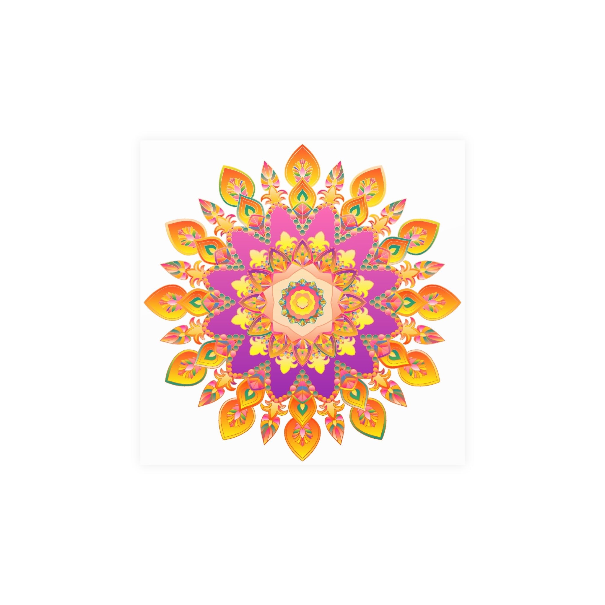 Colorful Mandala Poster - Intricate Floral Art Poster - Blululi