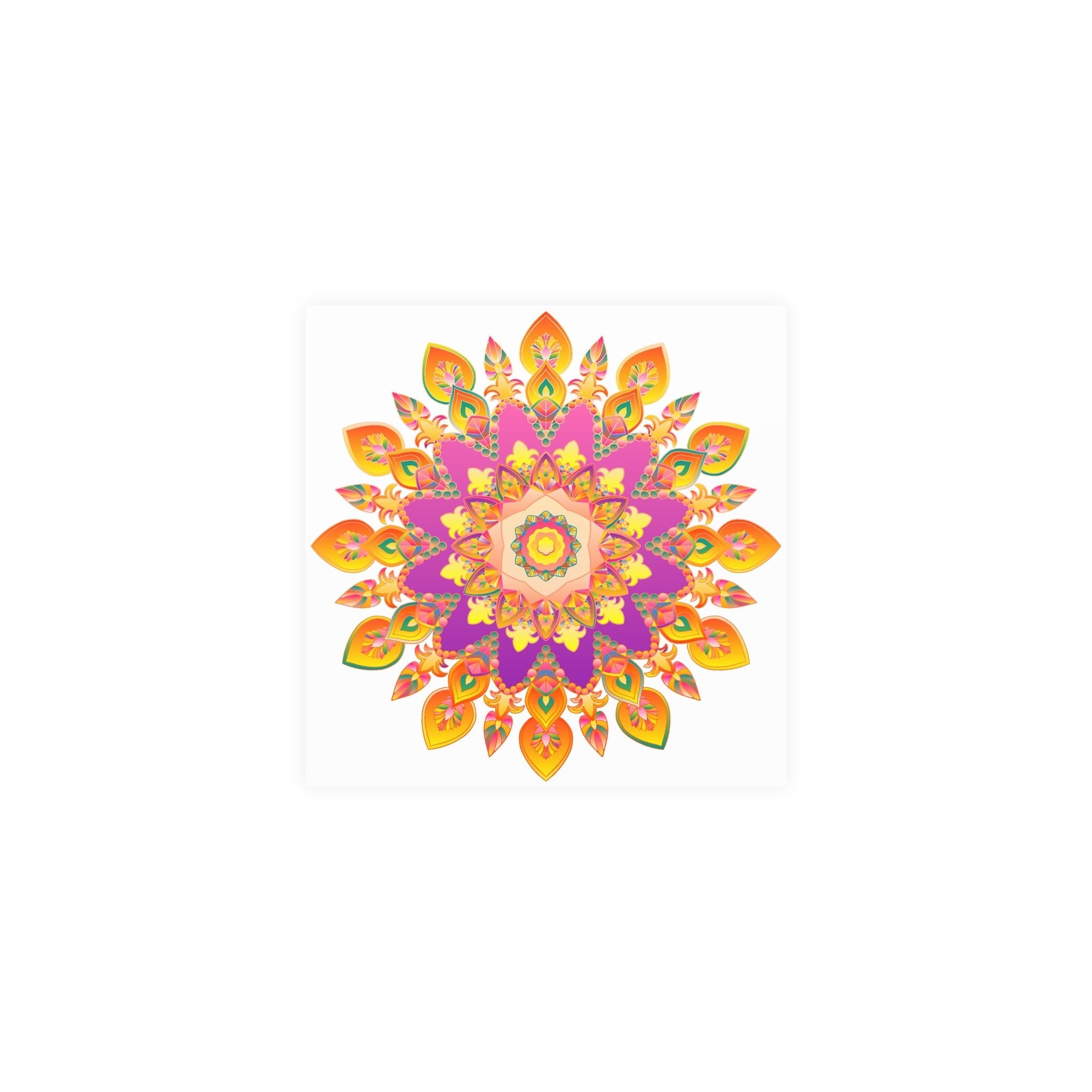 Colorful Mandala Poster - Intricate Floral Art Poster - Blululi