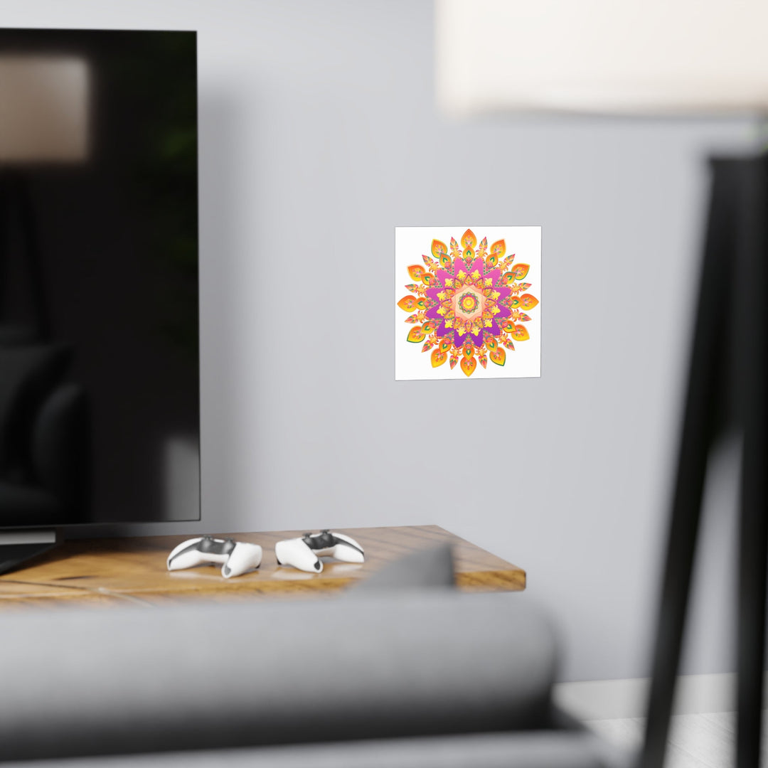 Colorful Mandala Poster - Intricate Floral Art Poster - Blululi