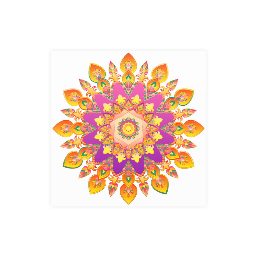 Colorful Mandala Poster - Intricate Floral Art Poster - Blululi