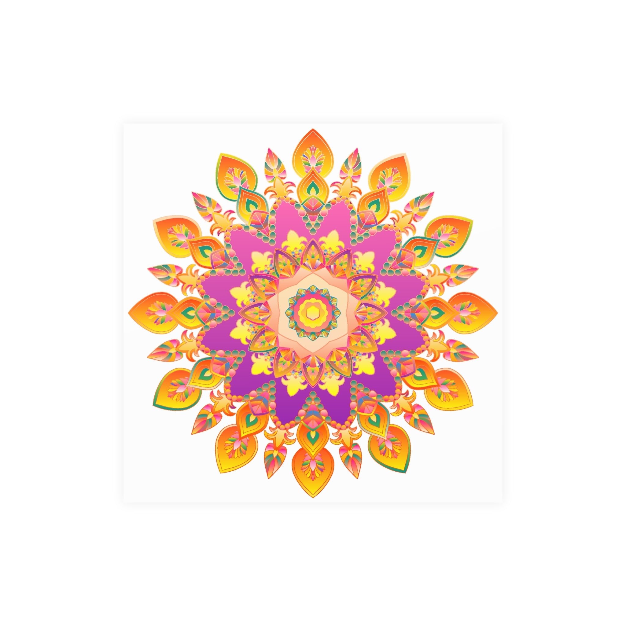 Colorful Mandala Poster - Intricate Floral Art Poster - Blululi