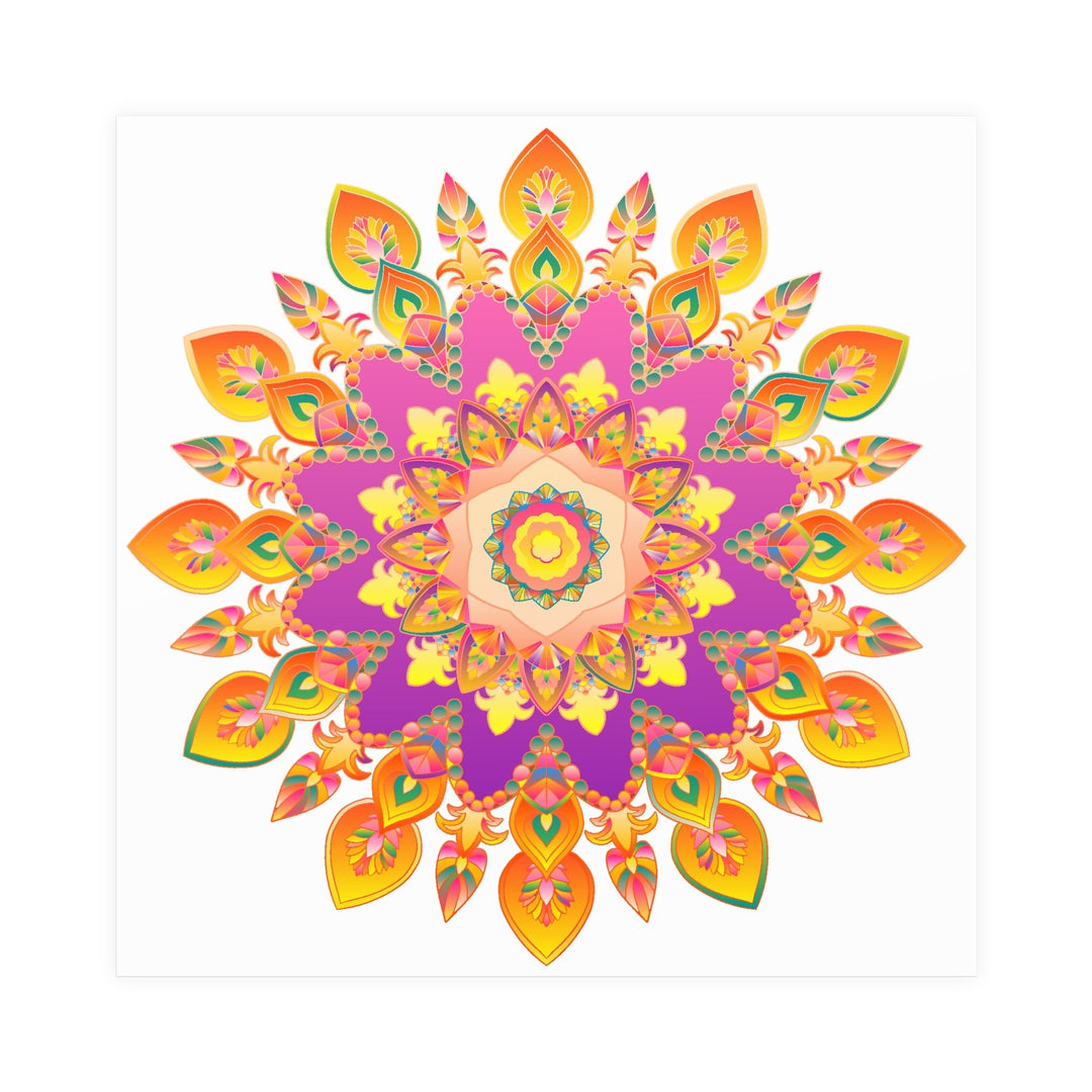 Colorful Mandala Poster - Intricate Floral Art Poster - Blululi