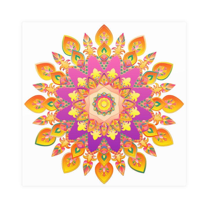 Colorful Mandala Poster - Intricate Floral Art Poster - Blululi