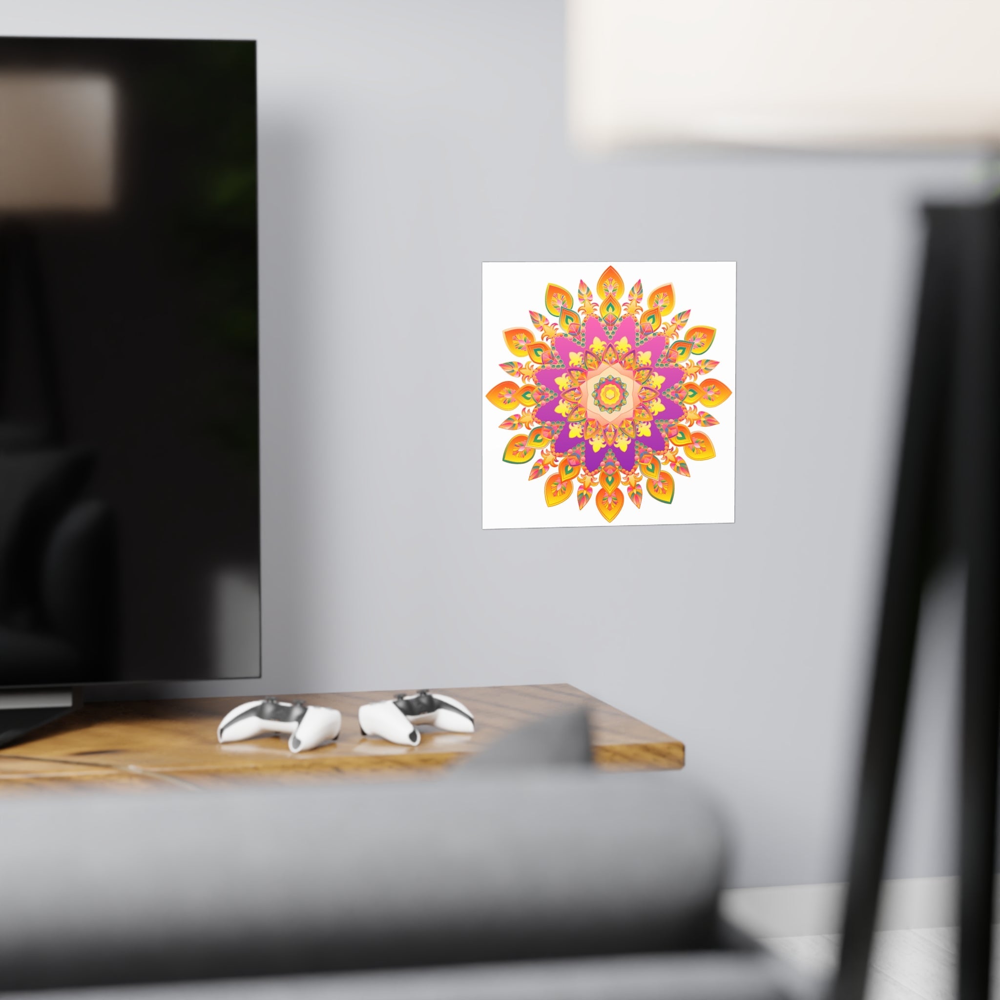 Colorful Mandala Poster - Intricate Floral Art Poster - Blululi