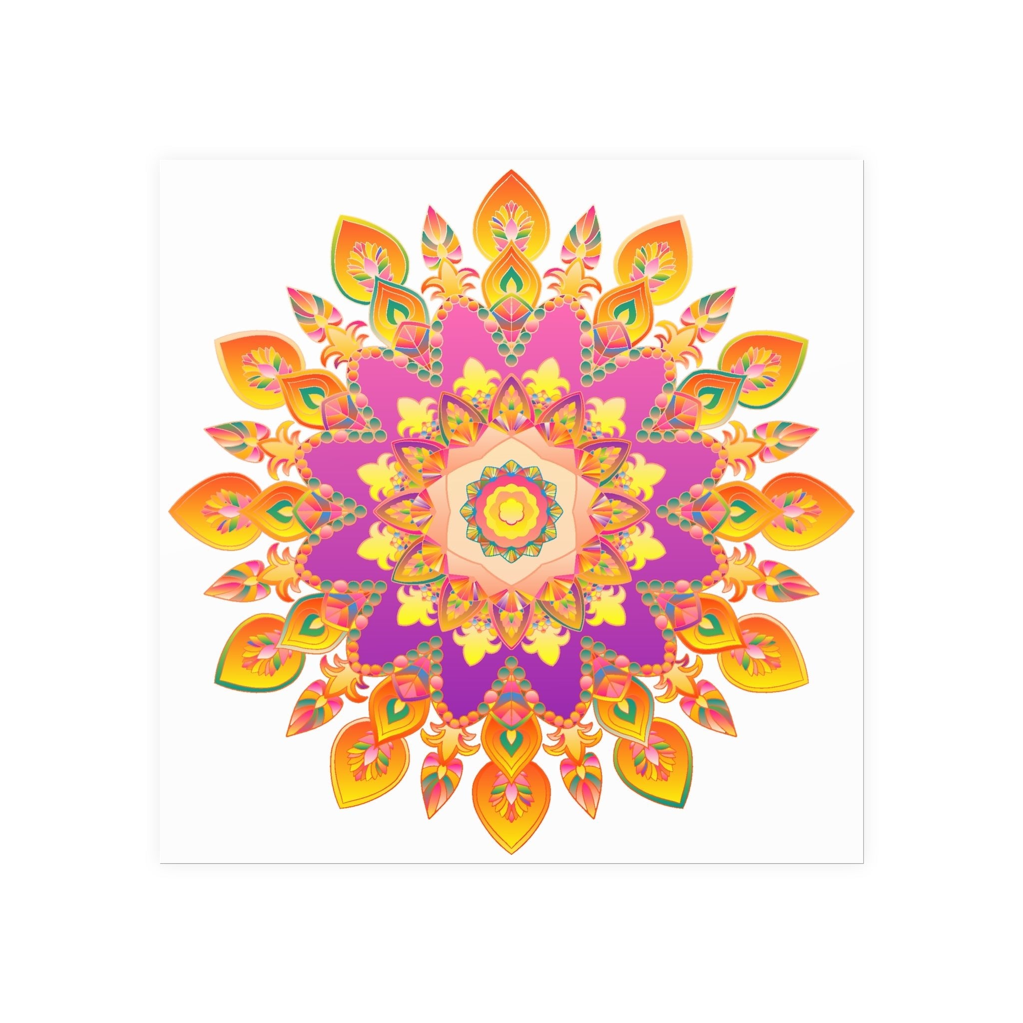 Colorful Mandala Poster - Intricate Floral Art Poster - Blululi