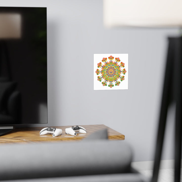 Colorful Mandala Poster - Intricate & Symmetrical Design Poster - Blululi