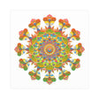 Colorful Mandala Poster - Intricate & Symmetrical Design Poster - Blululi