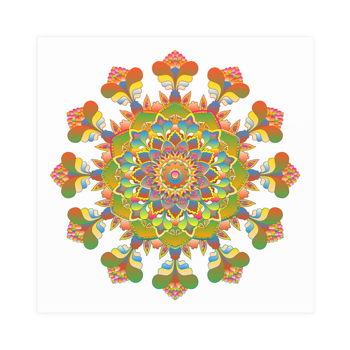 Colorful Mandala Poster - Intricate & Symmetrical Design Poster - Blululi