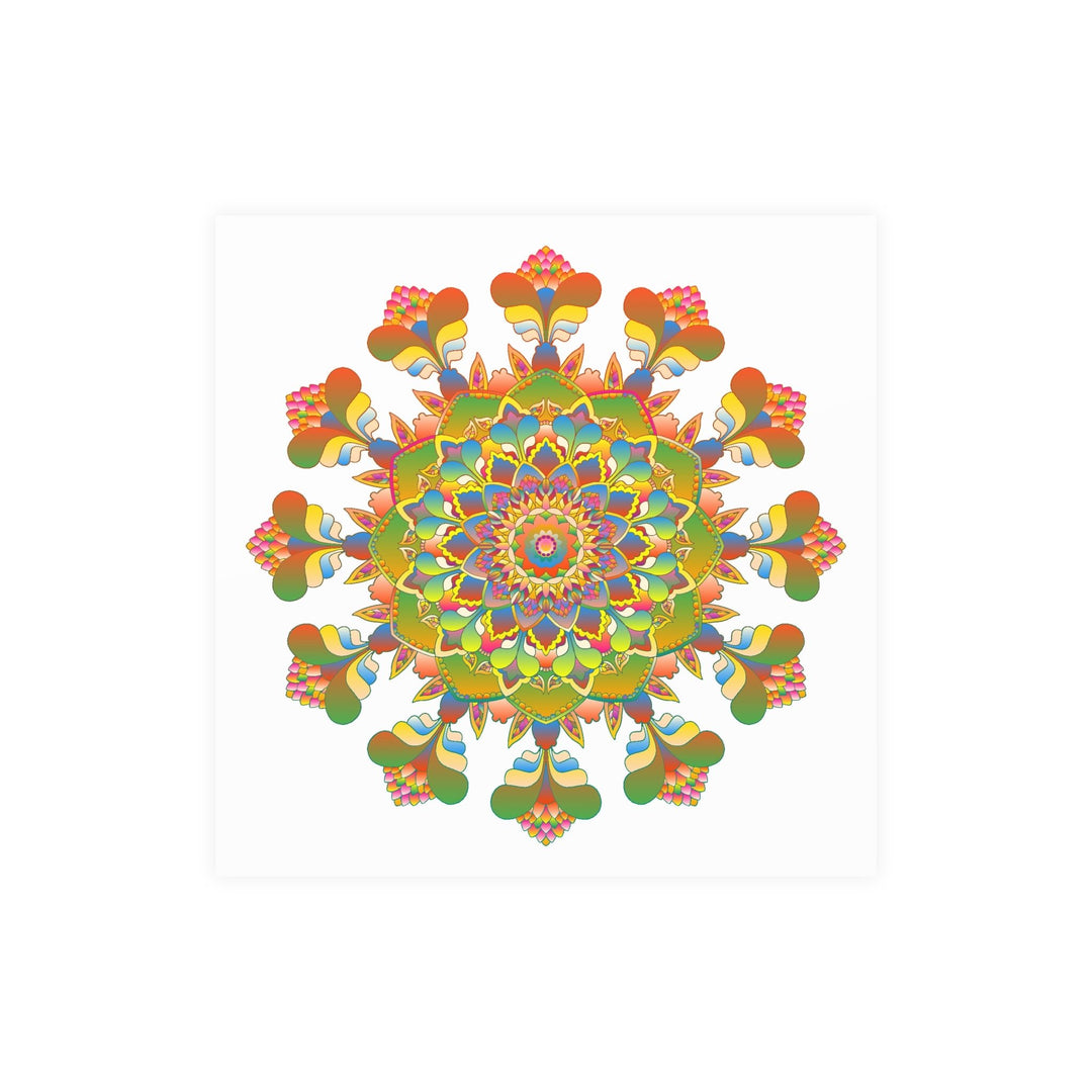 Colorful Mandala Poster - Intricate & Symmetrical Design Poster - Blululi