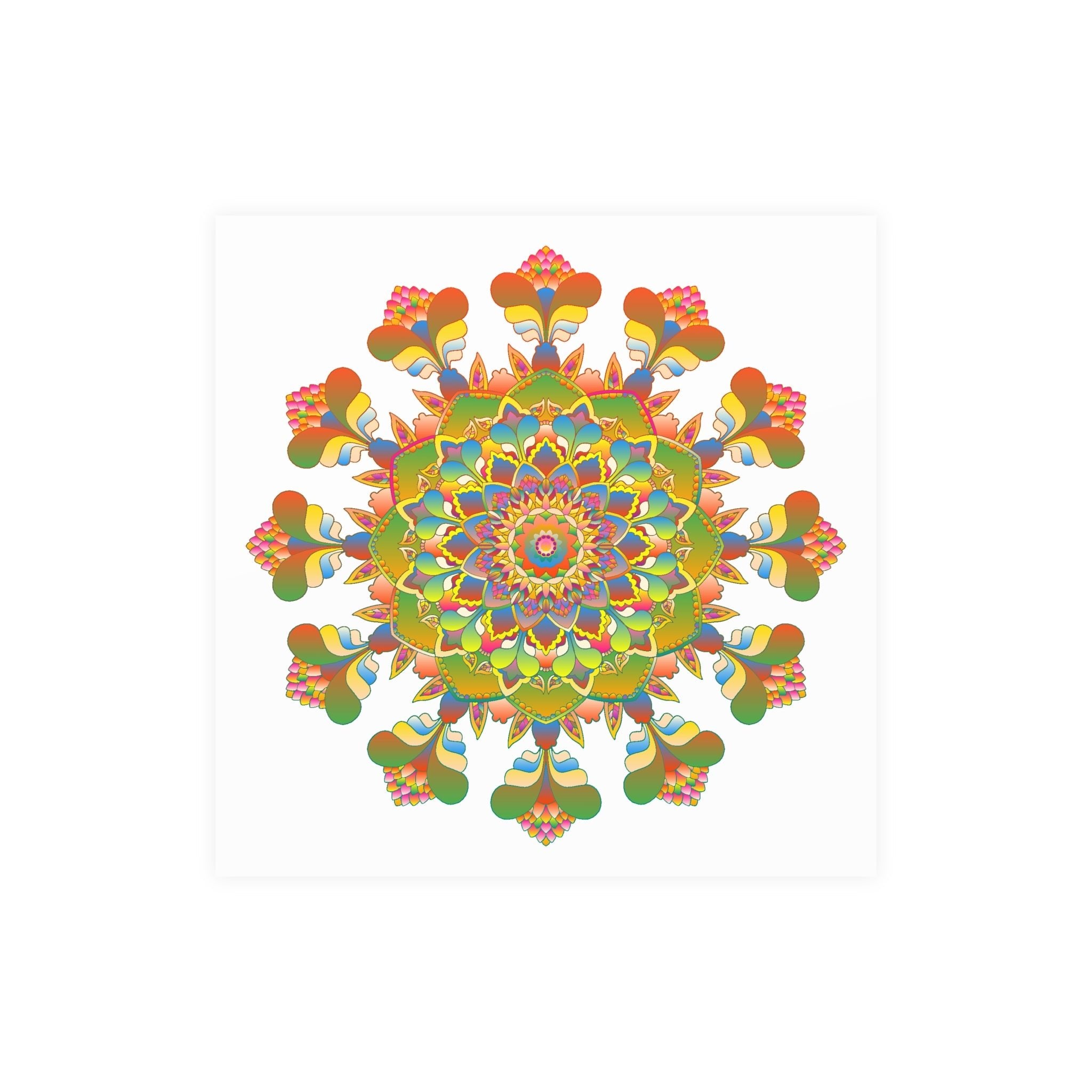 Colorful Mandala Poster - Intricate & Symmetrical Design Poster - Blululi