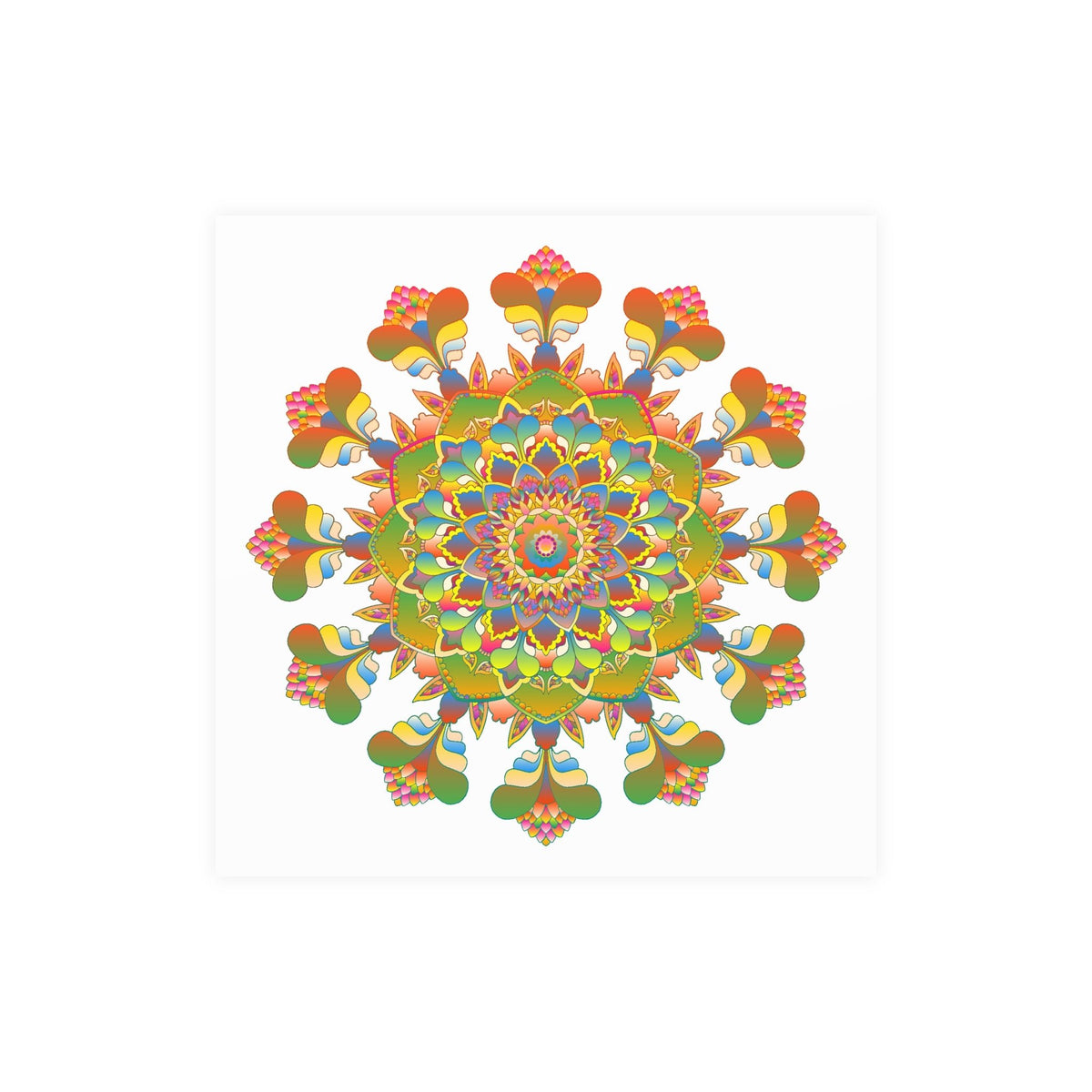 Colorful Mandala Poster - Intricate & Symmetrical Design Poster - Blululi