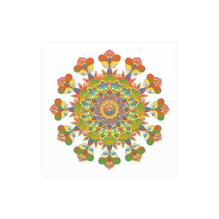 Colorful Mandala Poster - Intricate & Symmetrical Design Poster - Blululi