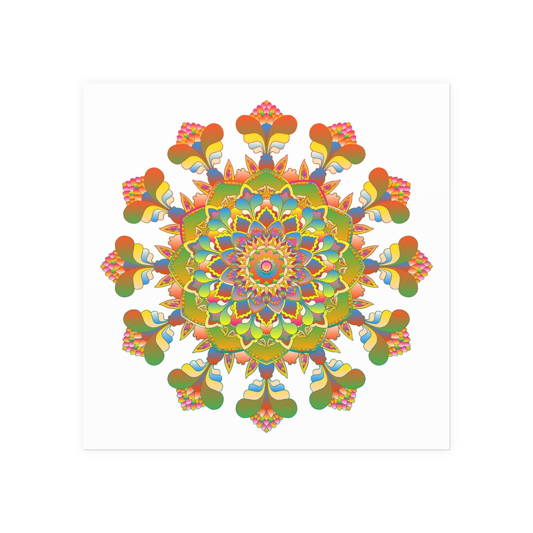 Colorful Mandala Poster - Intricate & Symmetrical Design Poster - Blululi