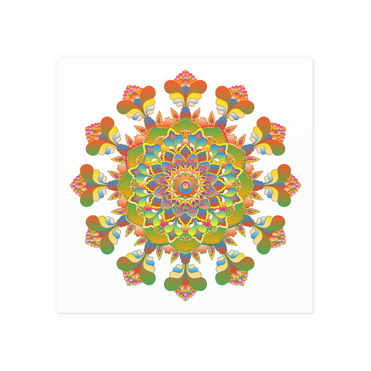 Colorful Mandala Poster - Intricate & Symmetrical Design Poster - Blululi