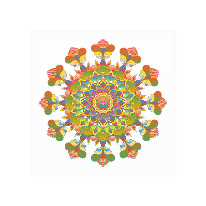 Colorful Mandala Poster - Intricate & Symmetrical Design Poster - Blululi