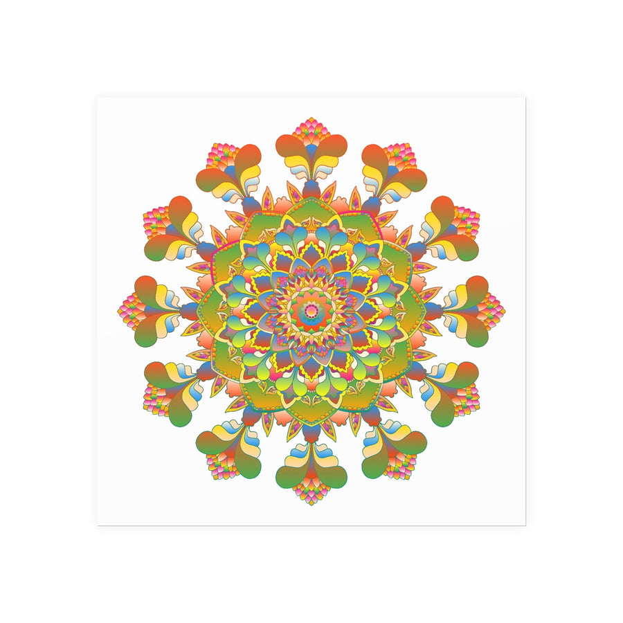 Colorful Mandala Poster - Intricate & Symmetrical Design Poster - Blululi