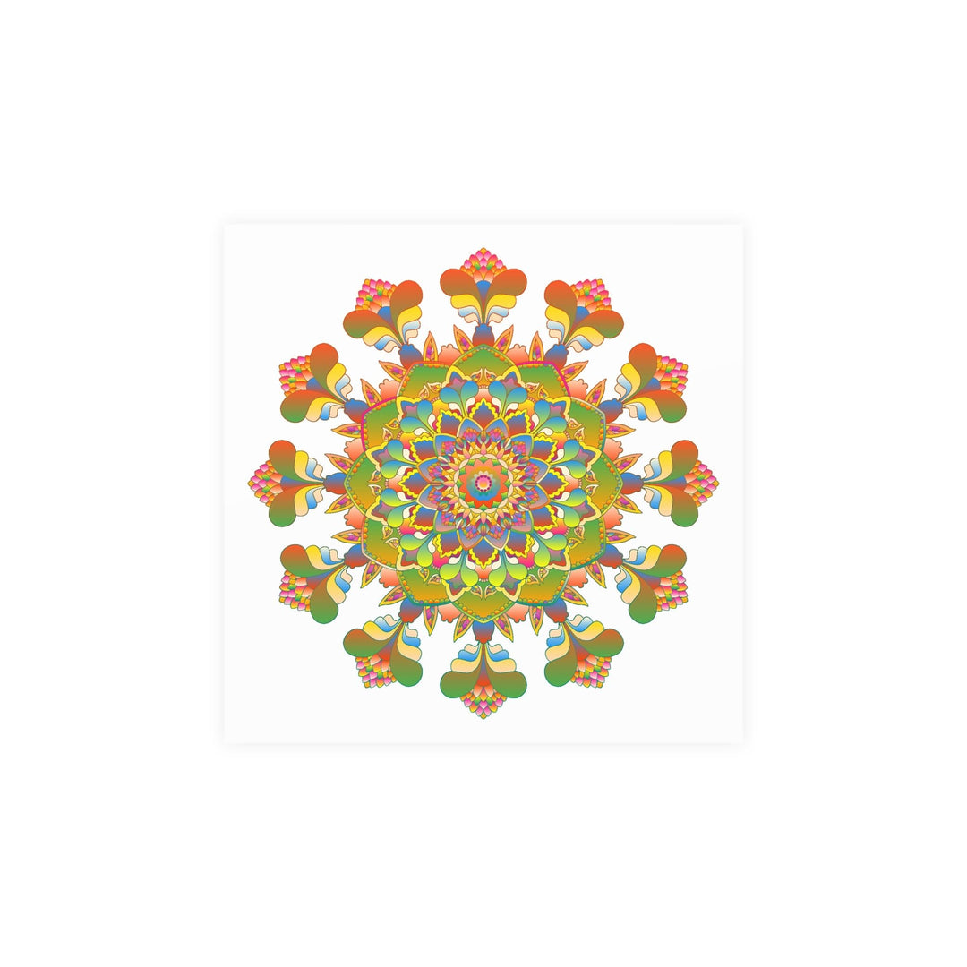 Colorful Mandala Poster - Intricate & Symmetrical Design Poster - Blululi