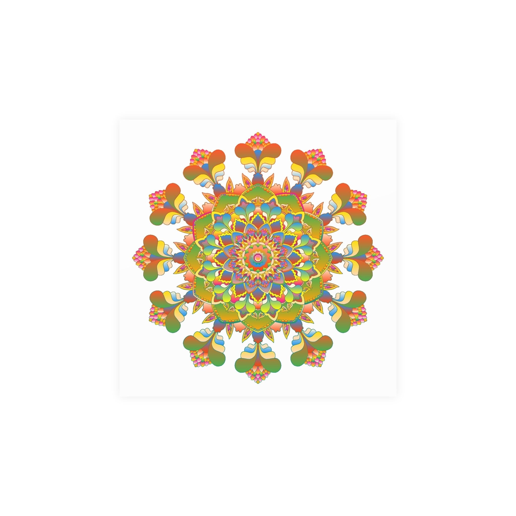 Colorful Mandala Poster - Intricate & Symmetrical Design Poster - Blululi