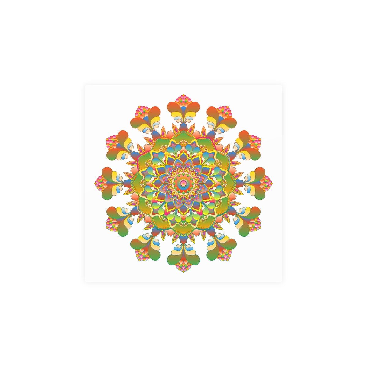 Colorful Mandala Poster - Intricate & Symmetrical Design Poster - Blululi