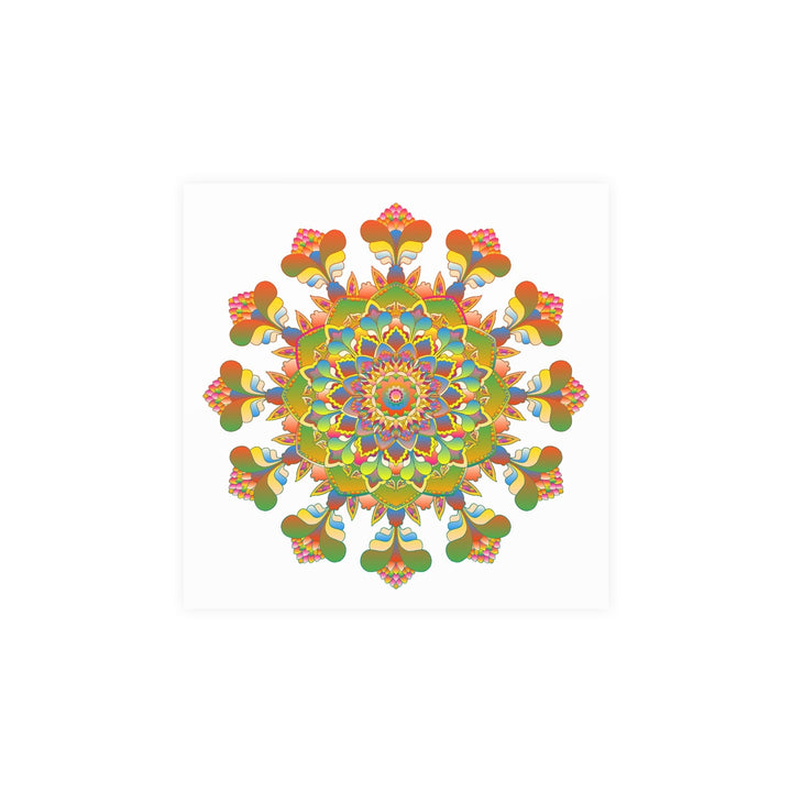 Colorful Mandala Poster - Intricate & Symmetrical Design Poster - Blululi