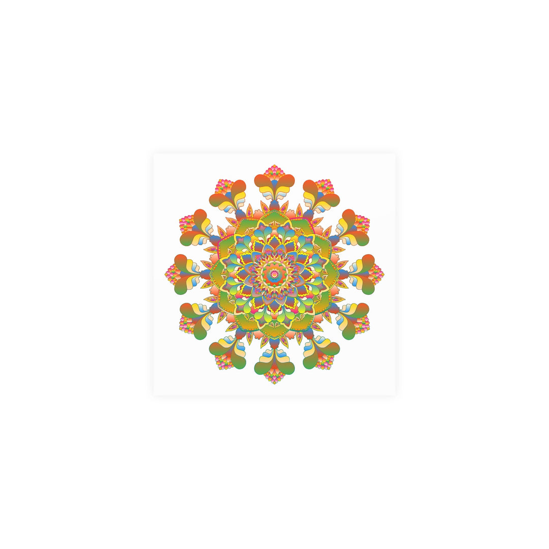 Colorful Mandala Poster - Intricate & Symmetrical Design Poster - Blululi