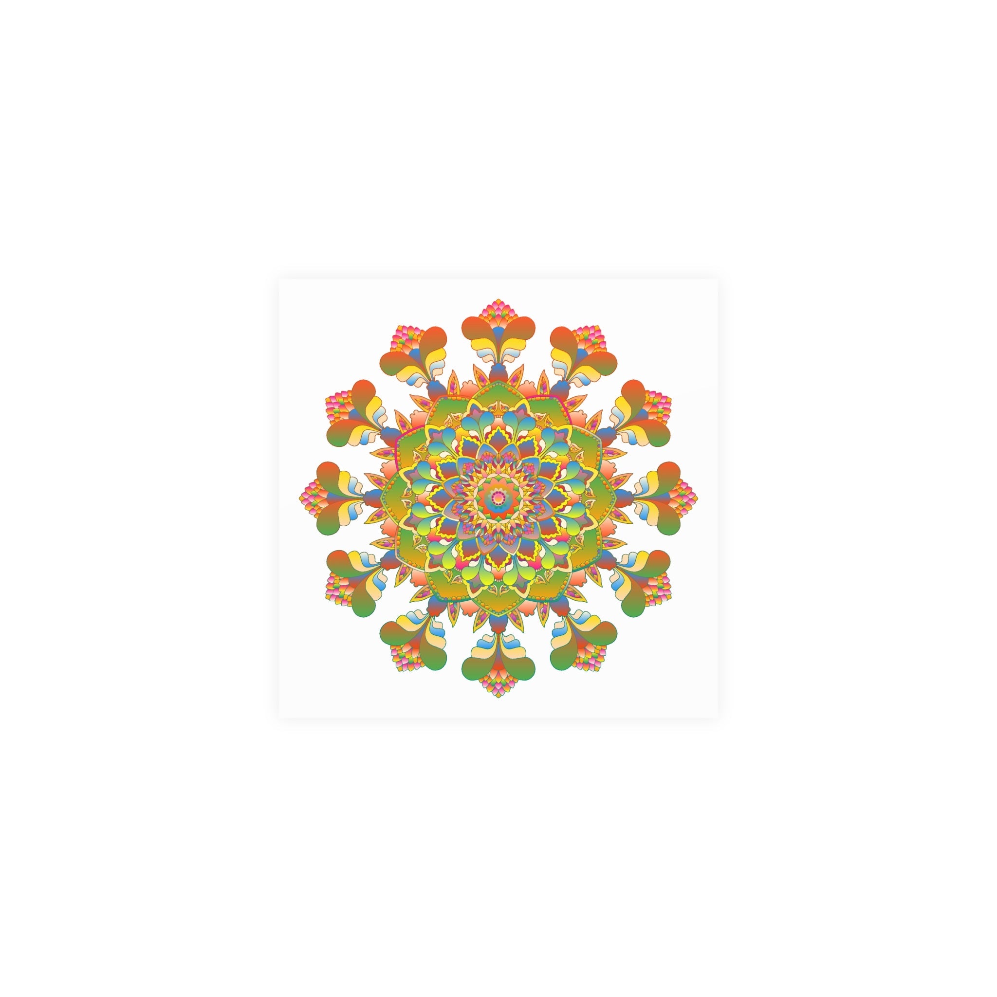 Colorful Mandala Poster - Intricate & Symmetrical Design Poster - Blululi