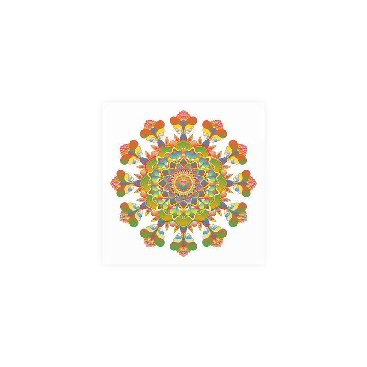 Colorful Mandala Poster - Intricate & Symmetrical Design Poster - Blululi