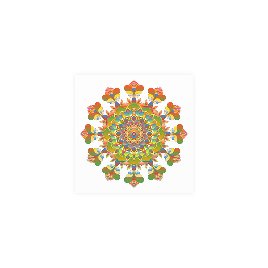 Colorful Mandala Poster - Intricate & Symmetrical Design Poster - Blululi