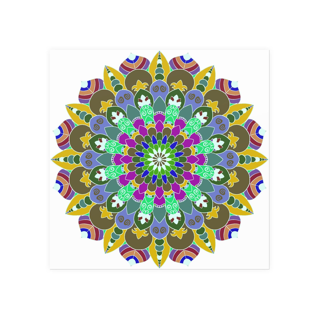 Colorful Mandala Poster - Meditation Art Print Poster - Blululi