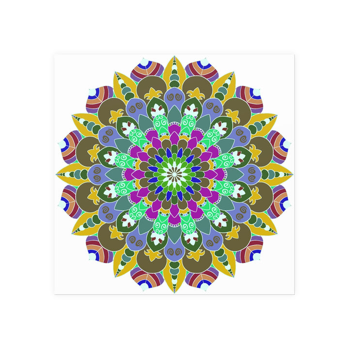 Colorful Mandala Poster - Meditation Art Print Poster - Blululi