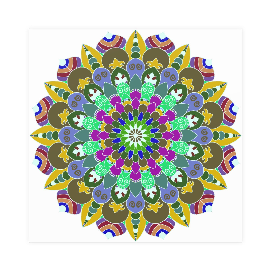 Colorful Mandala Poster - Meditation Art Print Poster - Blululi