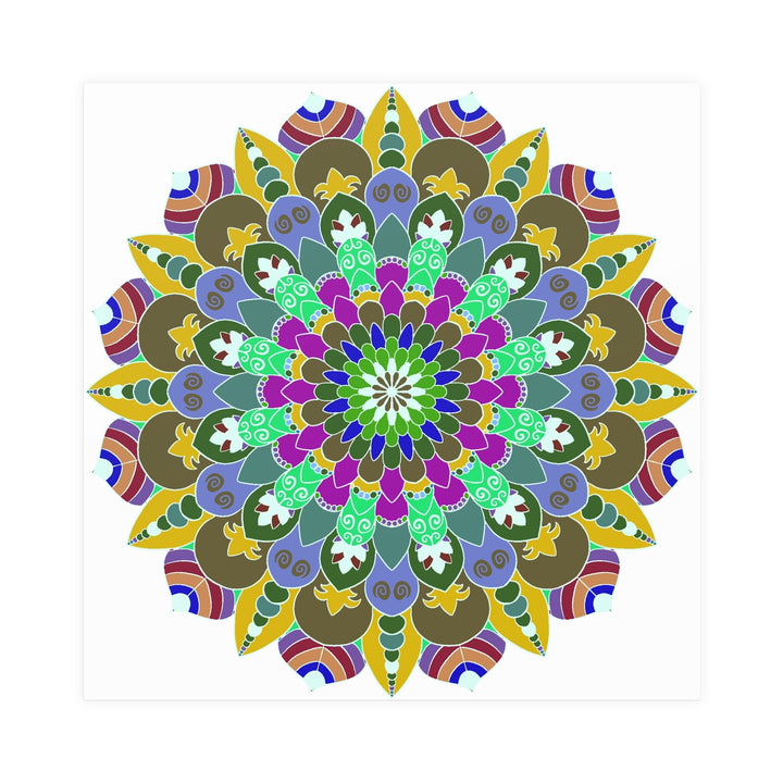 Colorful Mandala Poster - Meditation Art Print Poster - Blululi