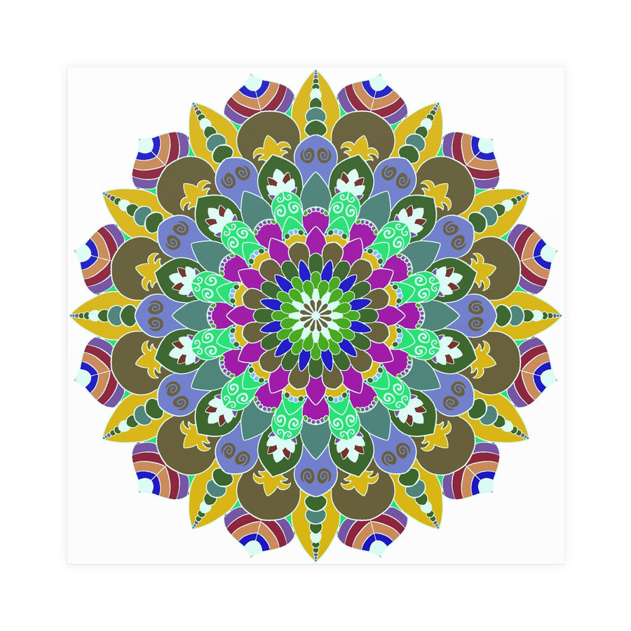 Colorful Mandala Poster - Meditation Art Print Poster - Blululi