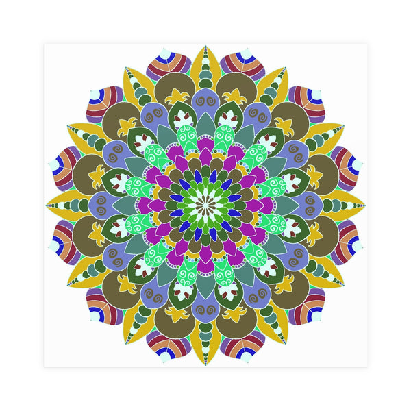 Colorful Mandala Poster - Meditation Art Print Poster - Blululi