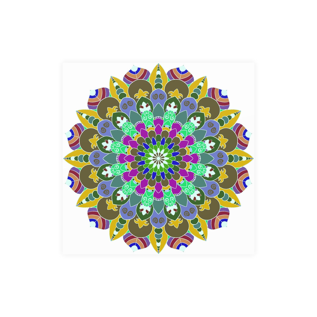 Colorful Mandala Poster - Meditation Art Print Poster - Blululi