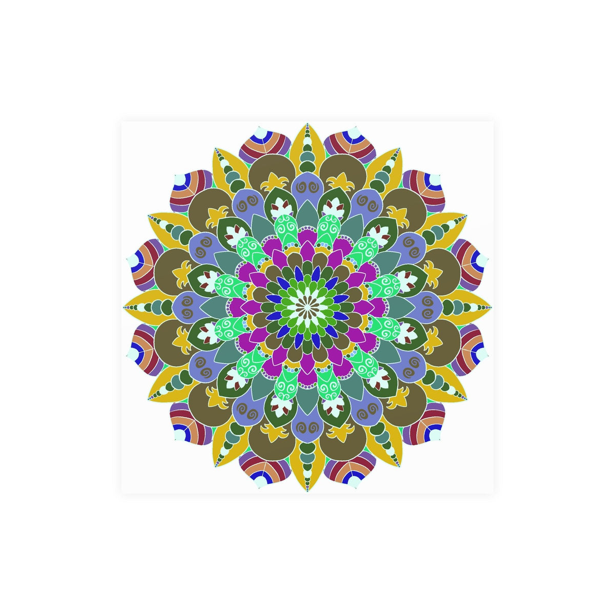 Colorful Mandala Poster - Meditation Art Print Poster - Blululi