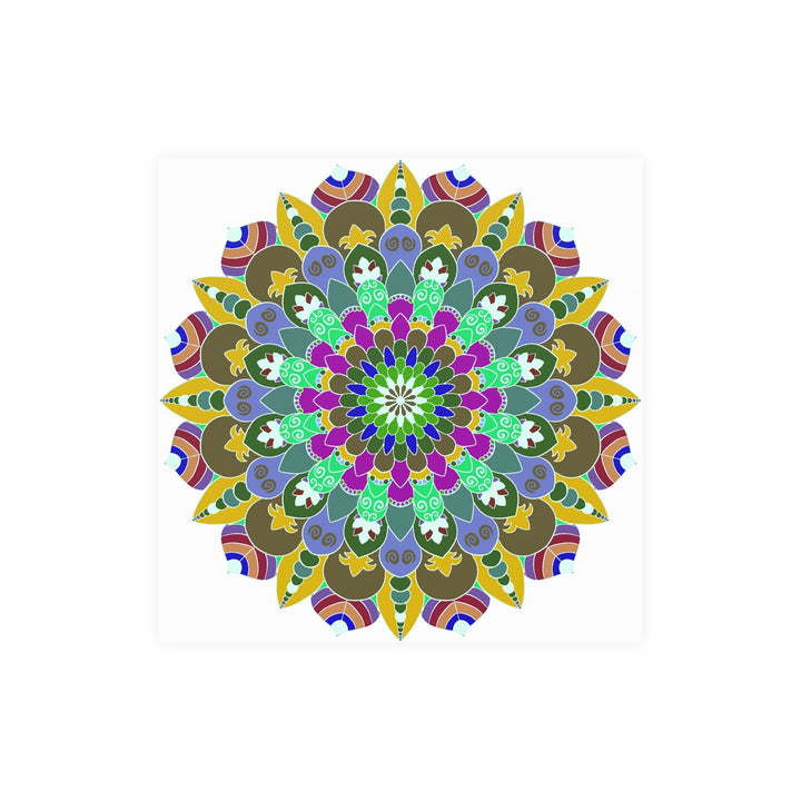 Colorful Mandala Poster - Meditation Art Print Poster - Blululi