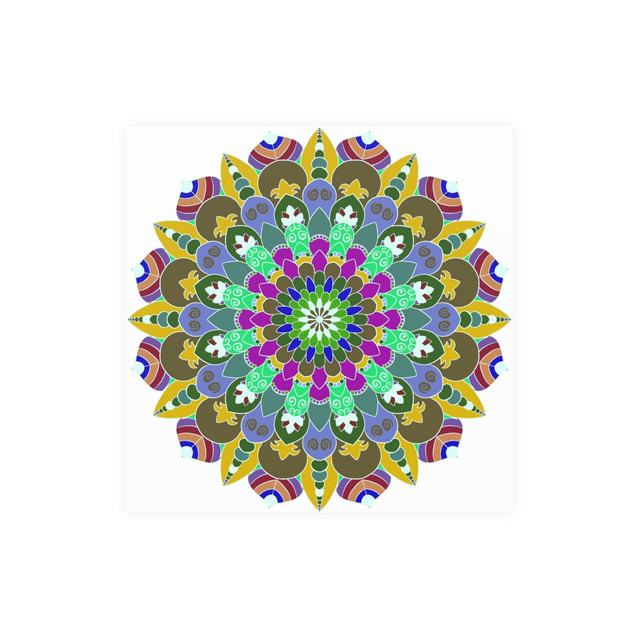 Colorful Mandala Poster - Meditation Art Print Poster - Blululi