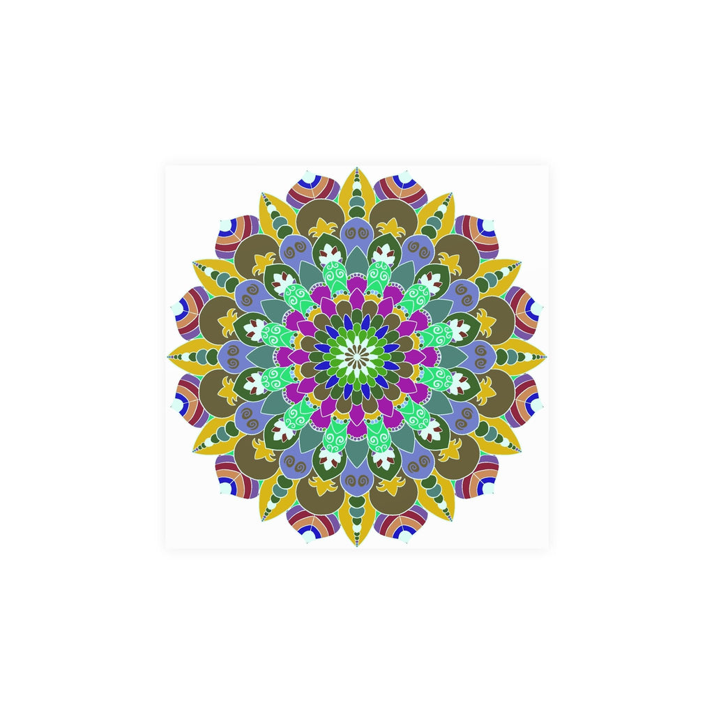 Colorful Mandala Poster - Meditation Art Print Poster - Blululi