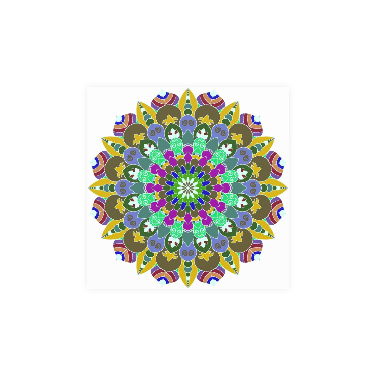 Colorful Mandala Poster - Meditation Art Print Poster - Blululi