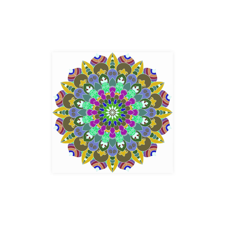 Colorful Mandala Poster - Meditation Art Print Poster - Blululi