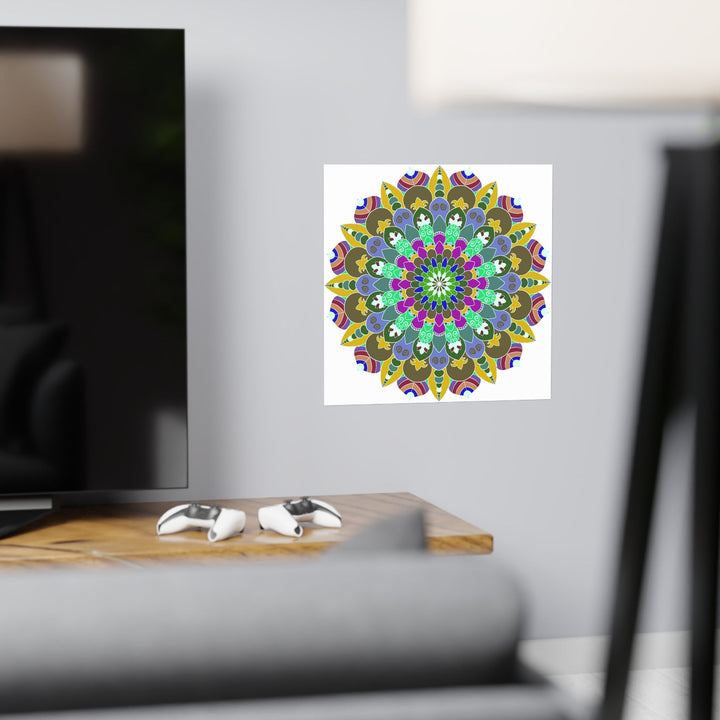 Colorful Mandala Poster - Meditation Art Print Poster - Blululi