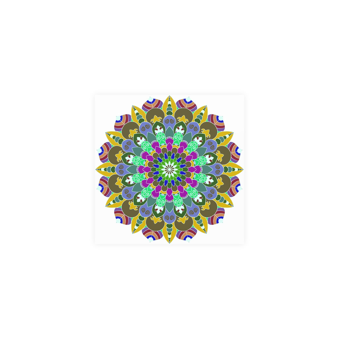 Colorful Mandala Poster - Meditation Art Print Poster - Blululi