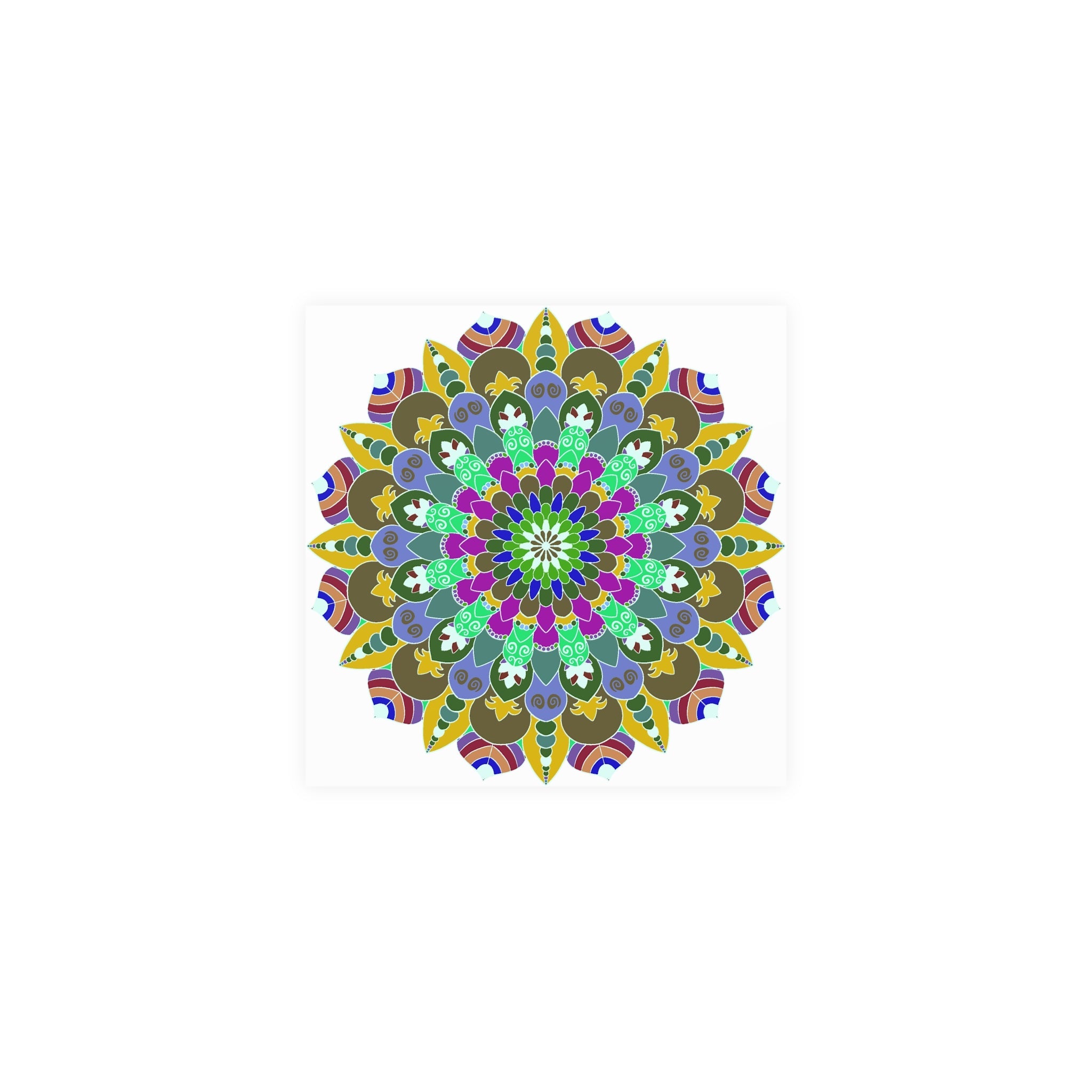 Colorful Mandala Poster - Meditation Art Print Poster - Blululi