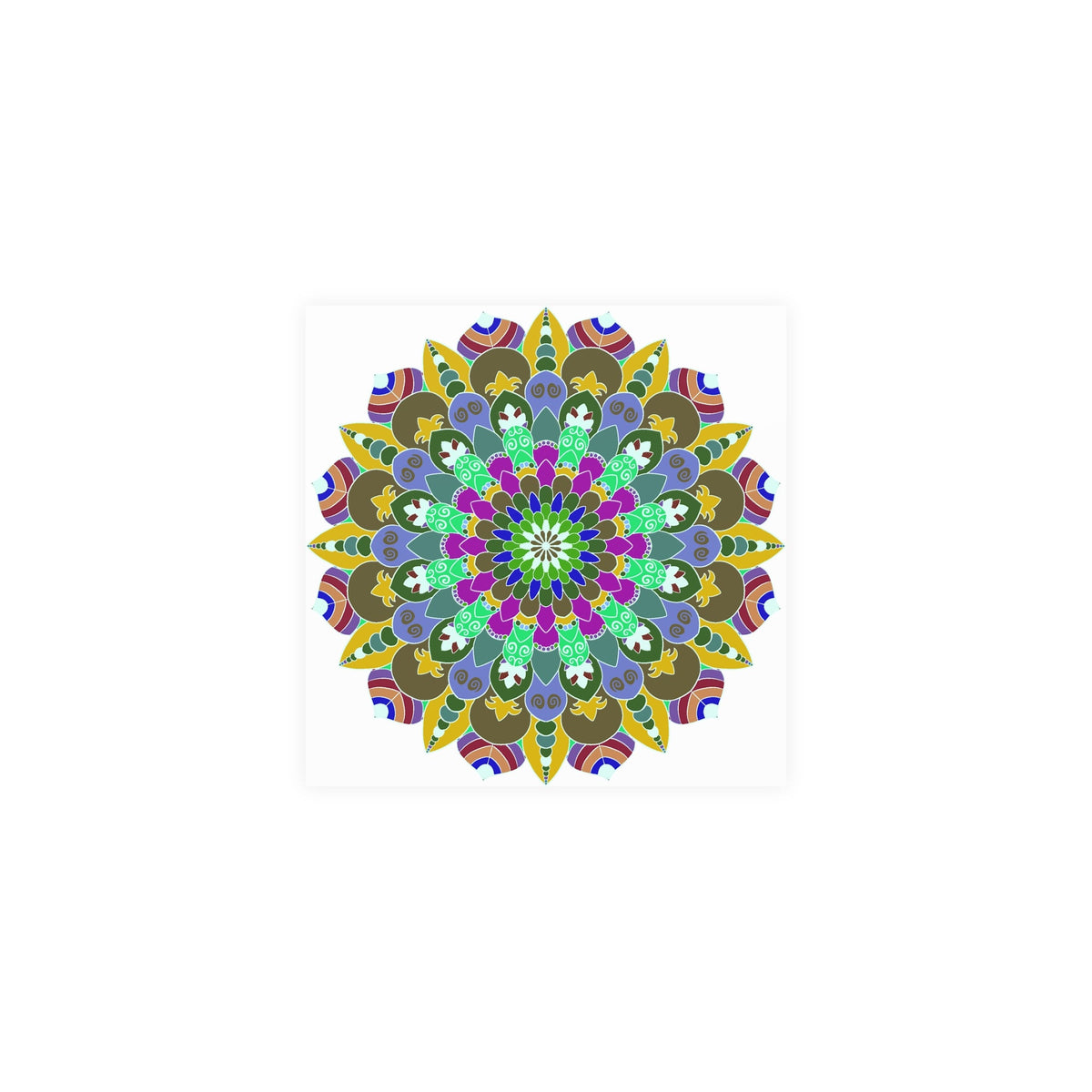 Colorful Mandala Poster - Meditation Art Print Poster - Blululi