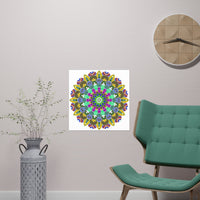Colorful Mandala Poster - Meditation Art Print Poster - Blululi