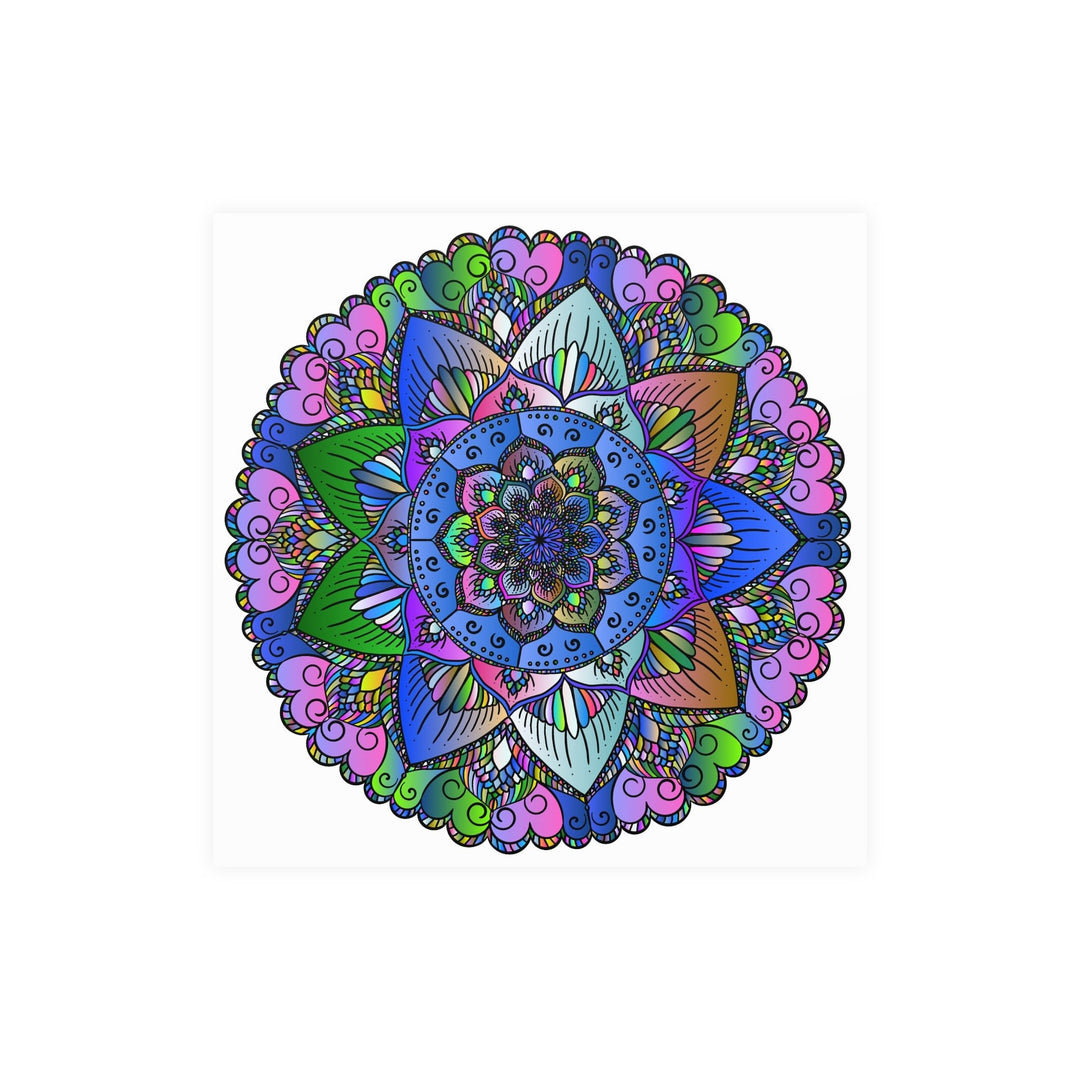 Colorful Mandala Poster - Peace & Harmony Art Poster - Blululi